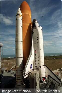 Space Shuttle Atlantis in visible light